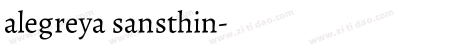 alegreya sansthin字体转换